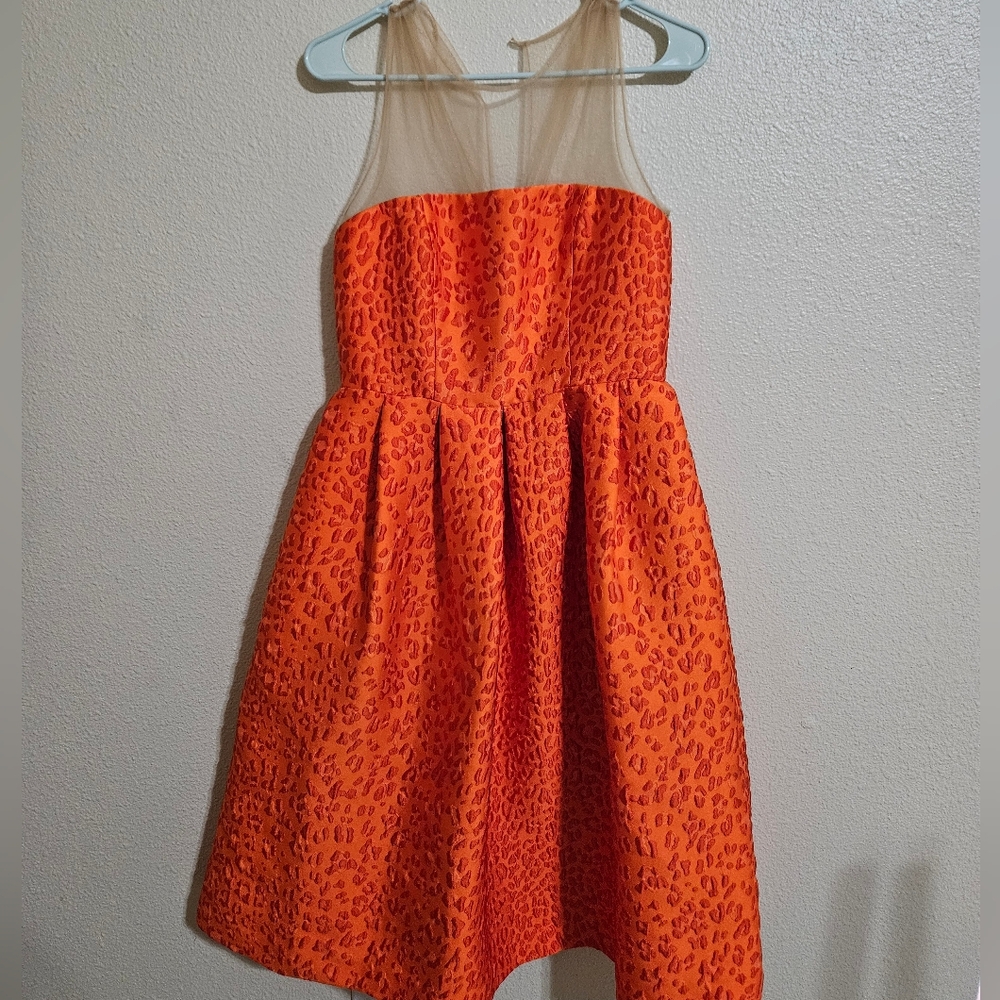 P.a.r.o.s.h Orange Leopard Print Dress